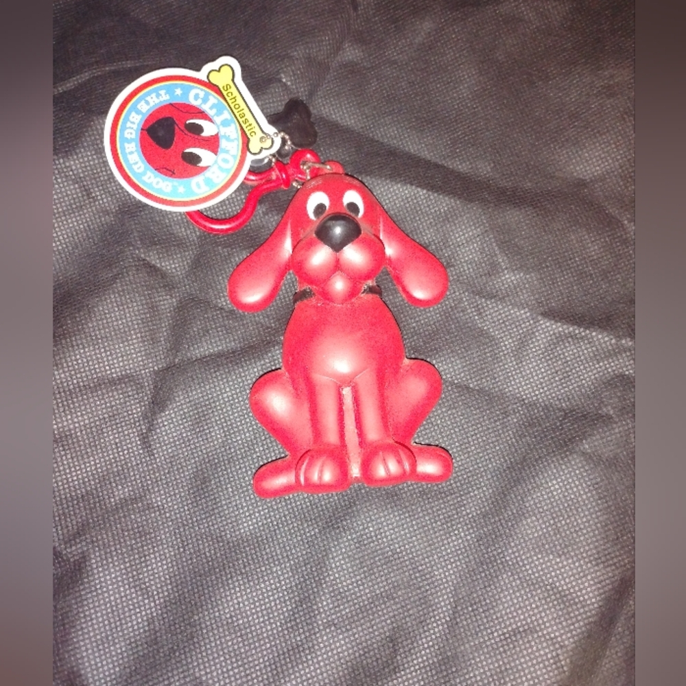 Scholastic Clifford The Big Red Dog coin purse/ keychain